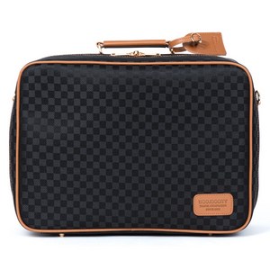 우주시티 P411 사각플레이-블랙 체스 보스톤가방