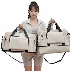 듀엘라 확장형 더플백 여행용 대용량 헬스 요가 필라테스 보스턴백 스포츠 여성 운동 기내용 캐리어 결합 보조 가방