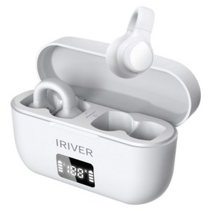 아이리버 무선 오픈형 갤럭시 아이폰 호환 귀걸이형 귀찌 러닝 자전거 운동용 귀가편한 Hi-Fi 블루투스 이어폰, ITW-C1, WHITE, 4시간, 방수가능