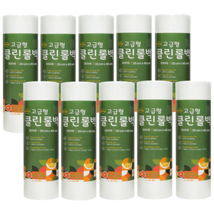 두꺼운 고급형 위생롤백 특대형 35cm x 45cm, 특대(XL), 300개입, 10개