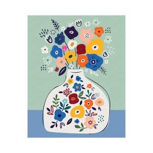 플레이어바웃 컬러풀 화병 DIY 명화 그리기 40 x 50 cm 세트, 혼합색상, 1개
