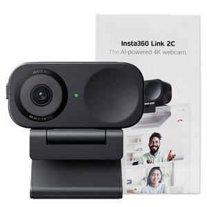 인스타360 링크2 라이브 인공지능 AI 4K 웹캠, 블랙, Link 2C