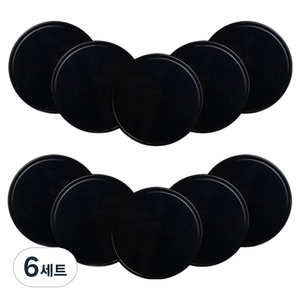 808 차량용 다용도 논슬립 코인 겔 대시보드 패드 8 x 8 cm x 10p 세트, 블랙, 6세트