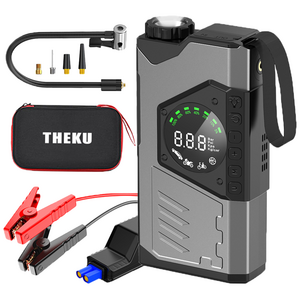 BOACE 보조배터리 긴급시동 점프스타터+타이어 공기압 주입기+스마트 점프 케이블+대용량 배터리 일체형