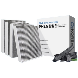 3+1 오투 PM2.5 활성탄 자동차에어컨필터 초미세먼지 냄새차단 차량용 교체