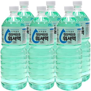 첨단 에탄올 워셔액 사계절용 1.8L 6개 고급워셔액, 6개, 1.8L