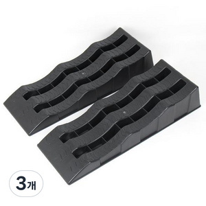 수평조절 카라반 캠핑카 레벨러 트레일러 자동차 차박 균형 지지대 고정블럭 1세트, 블랙, 3개