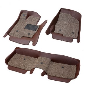 위너스 2열 일체형 카매트 7D 자동차 코일매트 민무늬 브라운, 쉐보레, 캡티바 2011-2018