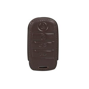 바이어블 기아 4버튼 천연 소가죽 스마트 키 가죽 케이스 VA-L12, 브라운, VA-L17