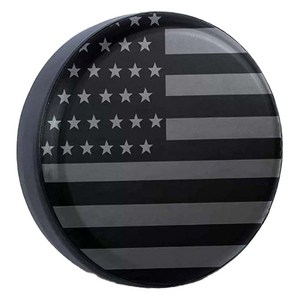 카에버 타이어 두꺼운 PVC 성조기패턴 예비 타이어 보관백 + 보관 파우치 세트 70~75cm 호환, 블랙, 1세트