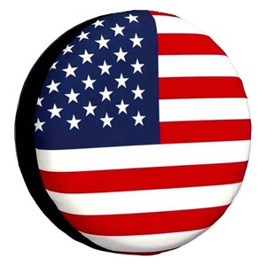 카에버 타이어 두꺼운 PVC 성조기패턴 예비 타이어 보관백 + 보관 파우치 세트 76~79cm 호환