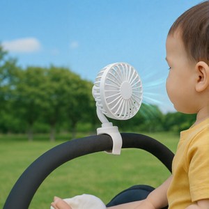 [KC인증] 수라드 완벽고정 실리콘 밴드 유모차 선풍기