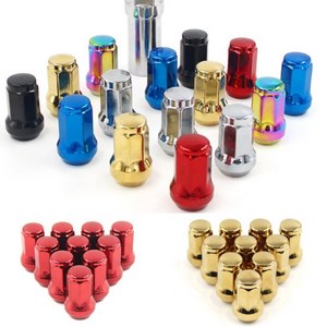 자동차 휠너트 튜닝너트 현대 기아 블랙 레드 블루 퍼플 레인보우 락너트, 1개