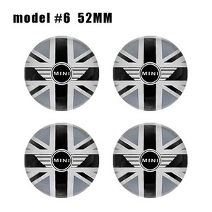 자동차알루미늄 자동차 휠 센터 허브 캡 스티커 배지 미니 쿠퍼 클럽맨 R56 R52 F55 F56 R60 림 수리 배지