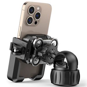 강력고정 로드 자전거 핸드폰 거치대 핸들바 원터치, 블랙, 1개