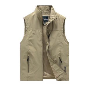 차쿠 남성 봄 여름 가을 작업 조끼 등산 낚시 캠핑 캐주얼 베스트