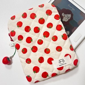 [몽쉐리103]토마토 퀼팅 아이패드미니 크레마 페블 E북리더기파우치 태블릿 케이스 오닉스 팔마(키링포함), 1개