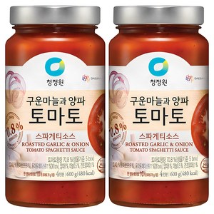 청정원 구운마늘과 양파 토마토 스파게티소스, 600g, 2개