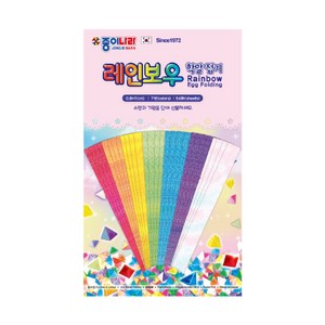 종이나라 / 레인보우 학알 접기 / 7색 84매 / 학알접기종이 알접기 레인보우종이 학알종이접기 레인보우학알 학알종이, 10개