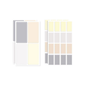 프라하오렌지 네임스티커 방수 워터프루프 사각 다용도 라벨스티커 이름표 견출지, 320pcs, 80pcs, 20매 세트