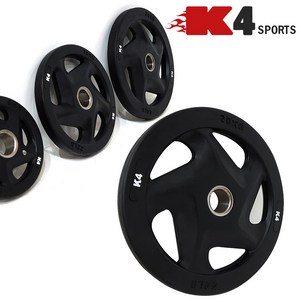 K4스포츠아몸디 우렌탄 중량원판 5KG 10KG 20KG 덤벨 바벨 역기원판역기봉 데드리프트 웨이트 홈트(K4-103)