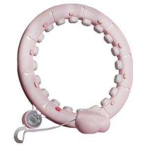 HAM스마트 훌라후프 다이어트 허리살 빼기 가중 다이어트 허리살 빼기 뱃살지방 연소 땀 피트니스 전용 기구, 핑크, 1개