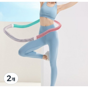 리브에어 훌라후프 다이어트 스프링 뱃살, 2개, 핑크계열, 1kg