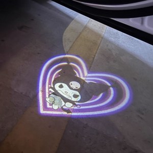 산리오 도어빔 쿠로미 자동차 조명