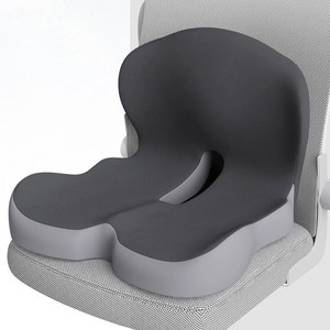 엔빙 바른자세 메모리폼 일체형허리쿠션 사무실의자 꼬리뼈방석 등받이 방석