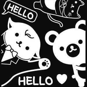 루키마켓 빼꼼 자동차 데칼스티커