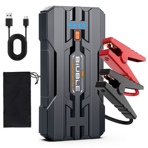 BIUBLE 3000A 자동차 점프스타터 보조배터리 12V 모든 차동 호환 가능, 1개, 8000mAh