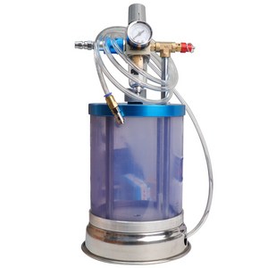 스텐레스 2리터 압력식 오일교환기 PVC 투명 확인창 브레이크오일 에어식 D-1046, 1개