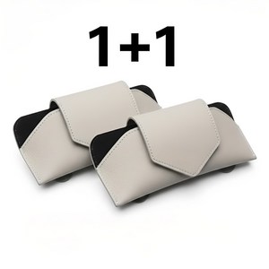 앙비 차량용 썬글라스 수납 케이스 보관함 클립형, 1세트, 화이트1+1