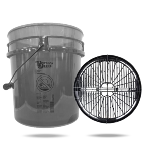 [버킷2종세트]듀플렉스 듀 세차 버킷 투명 블랙 18L+더트가드,거름망