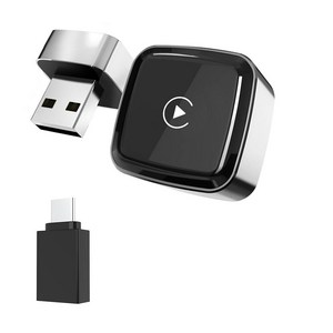 에브리핏 차량용 초슬림 미니 2IN1무선 카플레이 안드로이드 오토 호환 어댑터