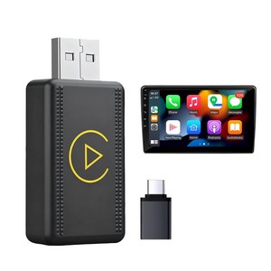 미니 무선 스마트 자동차 어댑터 애플 카플레이 안드로이드 오토 2 in 1 플러그 앤 플레이