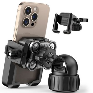 강력고정 로드 자전거 핸드폰 거치대 핸들바 원터치, 블랙, 1개