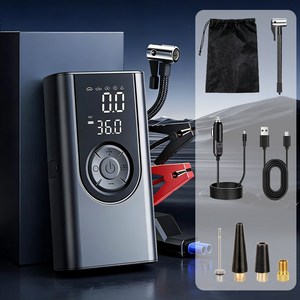 VERVEO 타이어 공기압 주입기 6000mAh 다용도 공기 주입기 자동차 자전거 오토바이 농구공 휴대용무선 전동 에어펌프