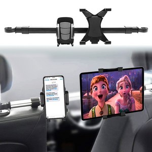 호환 헤드레스트 듀얼 휴대폰거치대 마운트 홀더 태블릿 호환