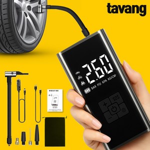 타방 타이어 공기압 주입기 자동차 자전거 휴대용 에어펌프 6000mAh