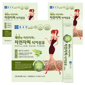 종근당 차전자피 식이섬유 30개입, 204g, 3개