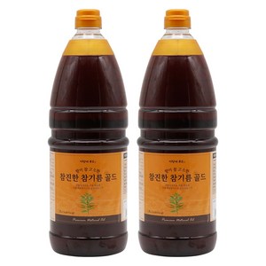 이장네_향이 참 고소한 참진한 참기름 골드_참깨분100퍼센트 _, 2개, 1.8L