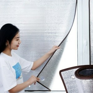 창문햇빛가리개 베란다 단열 보온 막 커튼 2P