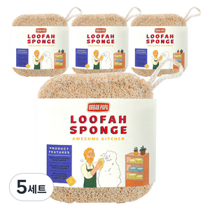 어반파파 어썸루파 천연수세미, 4개, 5세트