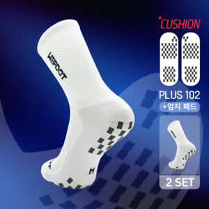 위풋 더블 논슬립 PLUS 크루 삭스 (WEFOOT), 축구 풋살 스포츠양말 러닝 등산, 2개