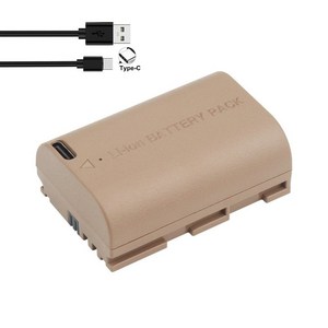 EOS R5 5D II III IV 6D II 7D II60D70D80D90D 용 TypeC 입력이있는 3200mAh LPE6NH LPE6NH 충전식 배터리