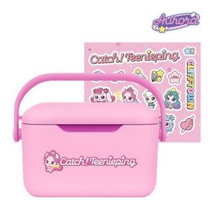 캐치티니핑 시즌5 오로라핑 아이스박스 보온보냉 캠핑, 6L, 핑크