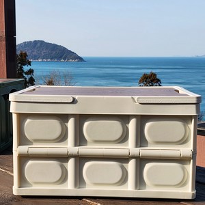 캠핑 폴딩박스 우드상판 테이블, 화이트