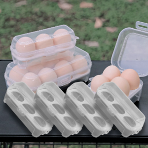 휴대용 계란 보관함, 1개, 1단, 투명