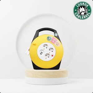 러그박스 15M 3구 USB 1.0SQ 코드릴 멀티릴선 케이블릴 스튜디오 가게 가정 작업 안전 전기 스마트폰 휴대폰 충전 플러그 손잡이 감전 예방 간편 난연 케이스 휴대용 황동